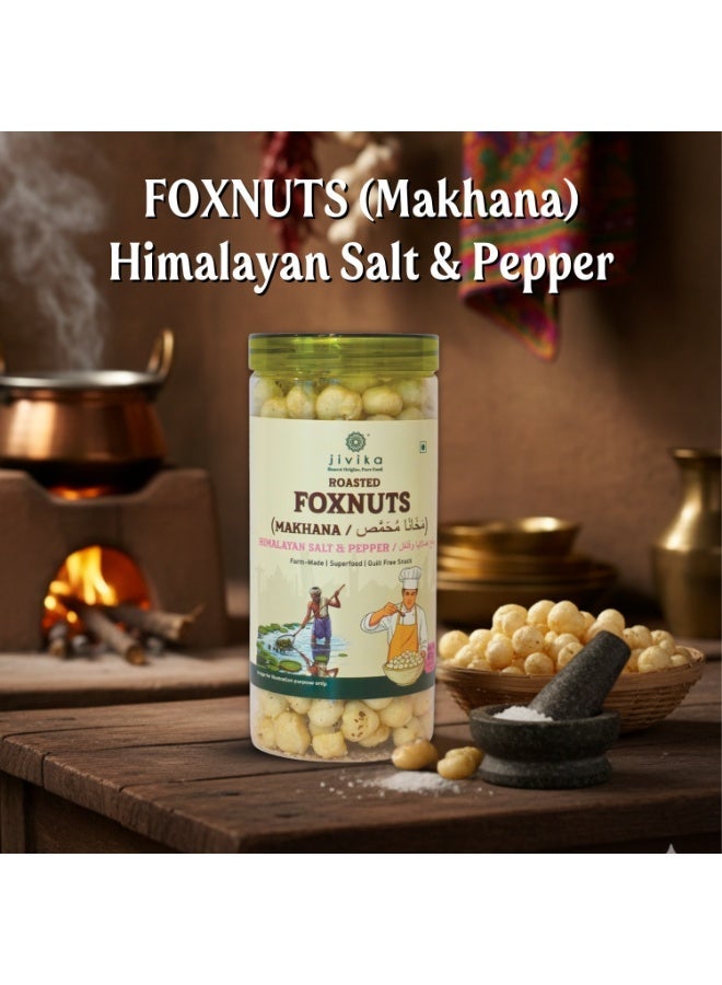 Jivika Roasted Makhana Salt and Pepper - 67G - Image 2
